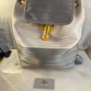Elegant Gray and Cream Backpack